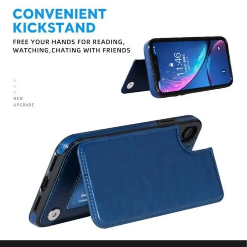 Luxury Slim Fit Premium Leather Cover For iPhone 11 12 mini Pro XR XS Max X 6 6s